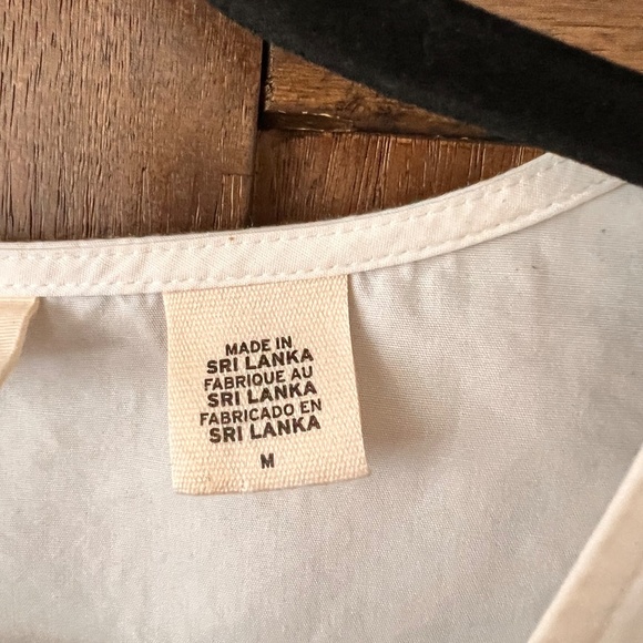 Levi's Teegan Mutton Sleeve Button Up Blouse Coconut Milk White Size Medium - Picture 8 of 8